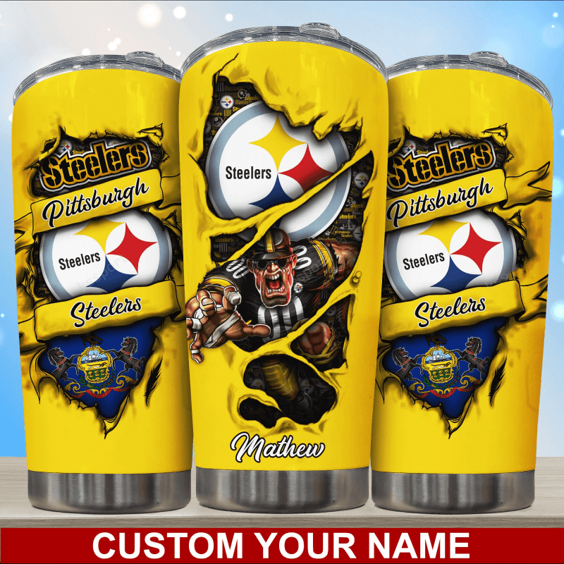 Pittsburgh Steelers Personalized Tumbler Design