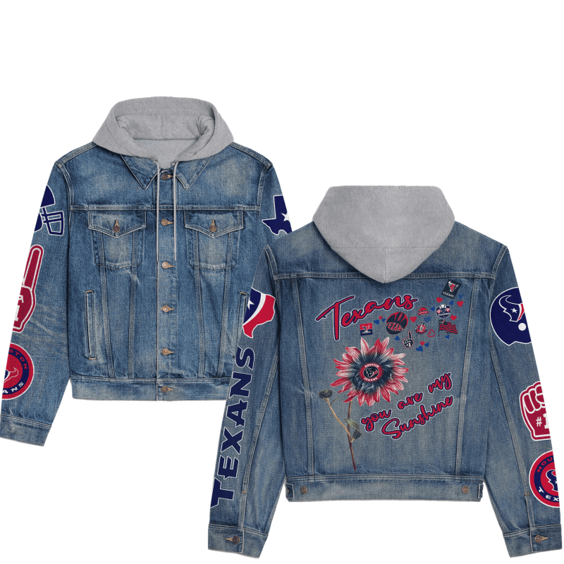 Houston Texans Hooded Denim Jacket Detail