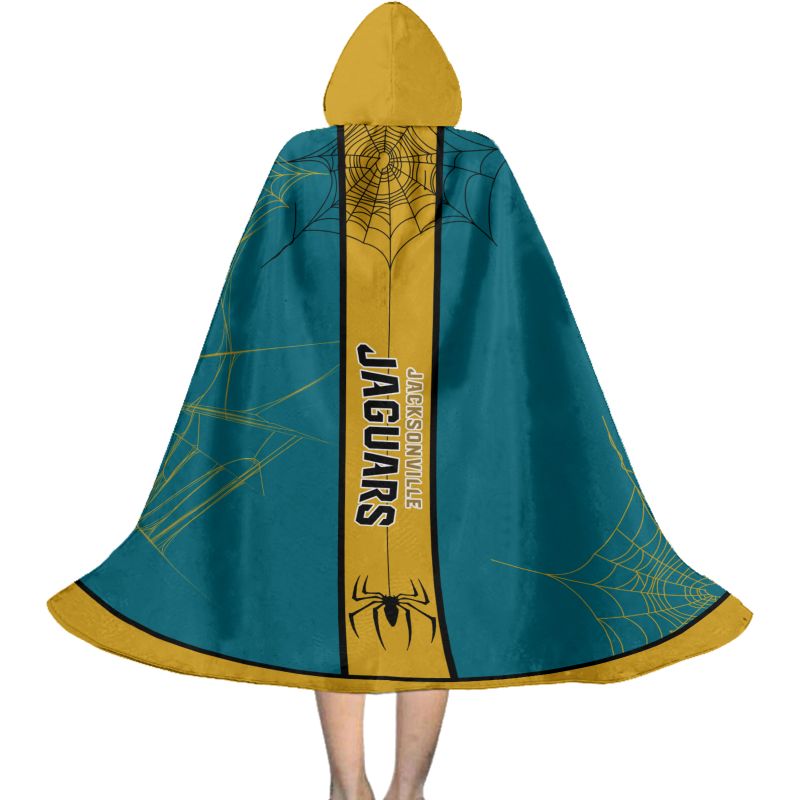 Jacksonville Jaguars Cowebs Pattern Halloween Cloak