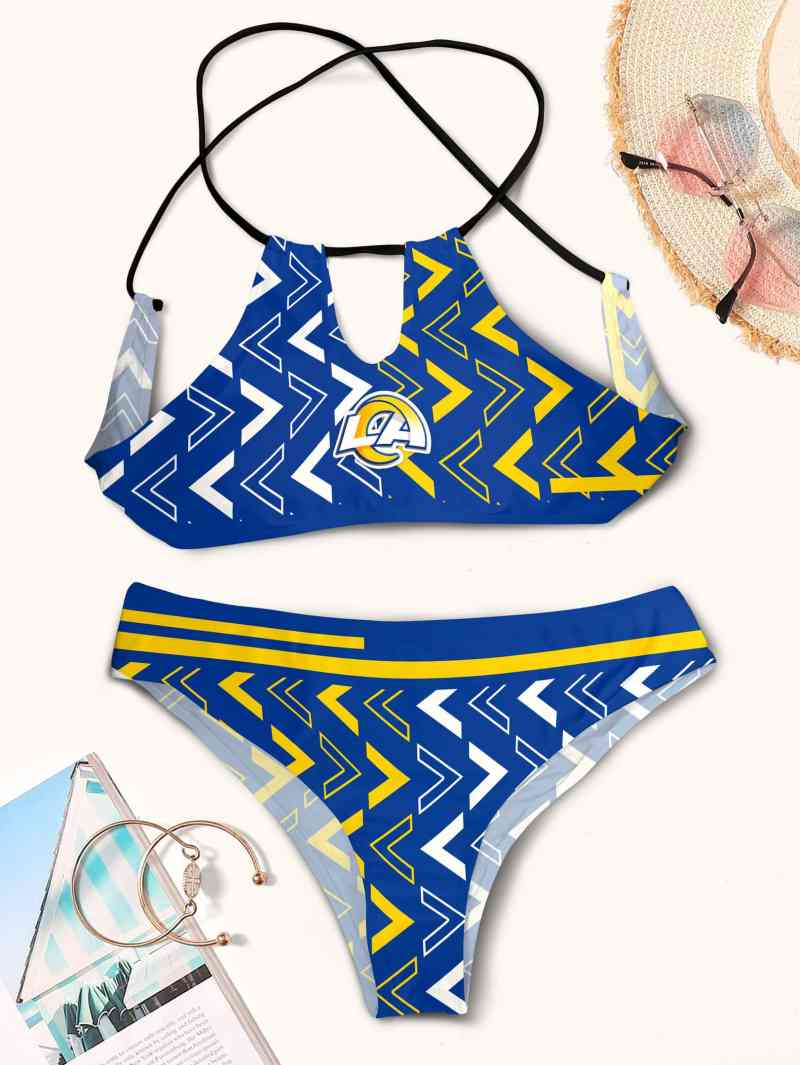 Los Angeles Rams Women's Cami Keyhole One-Piece Swimsuit