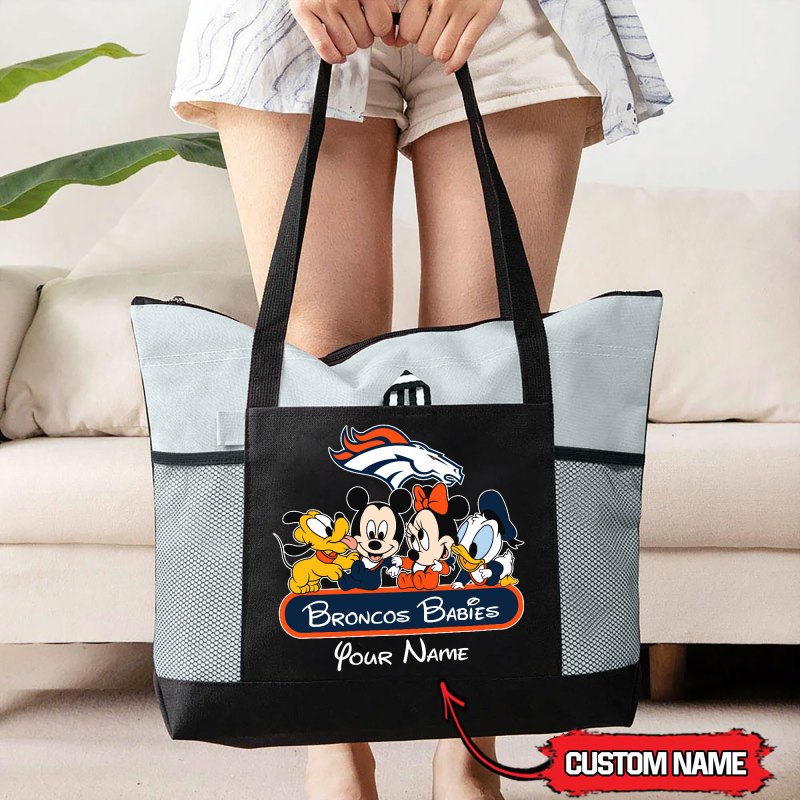 Denver Broncos Personalized Babies Tote Bag Design