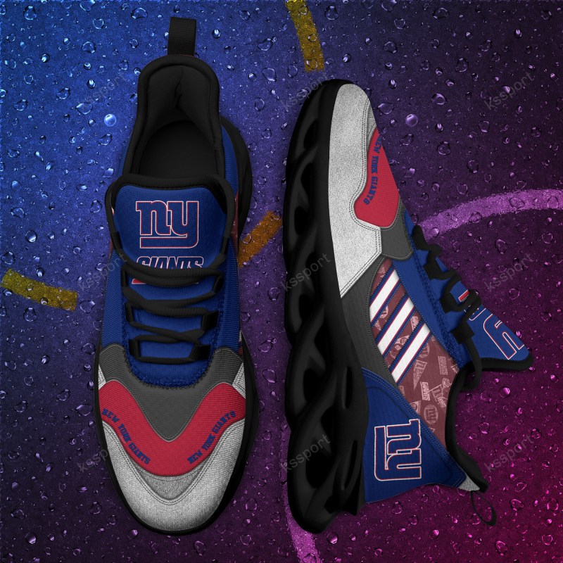 New York Giants Yezy Running Sneakers Back View