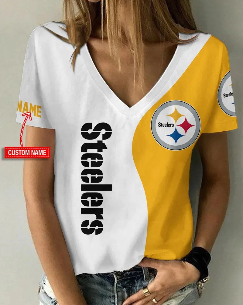 Pittsburgh Steelers V-neck T-shirt
