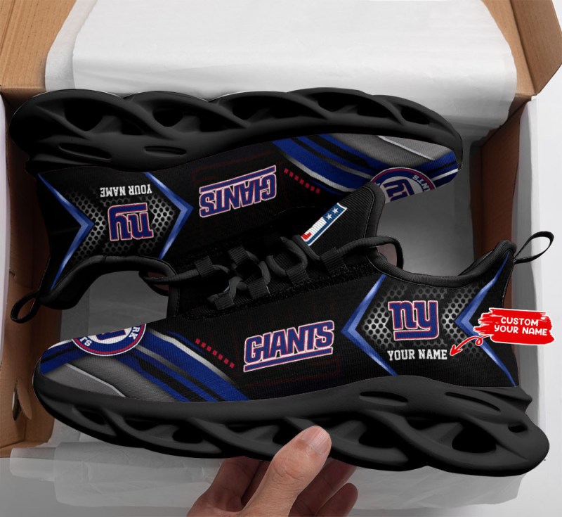 New York Giants Personalized Yezy Running Sneakers