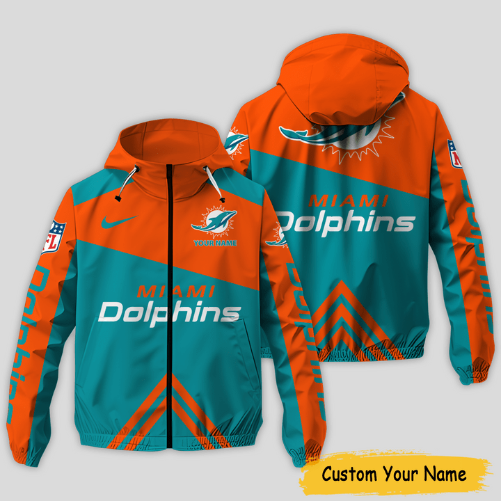 Miami Dolphins Outdoor Jacket Front View