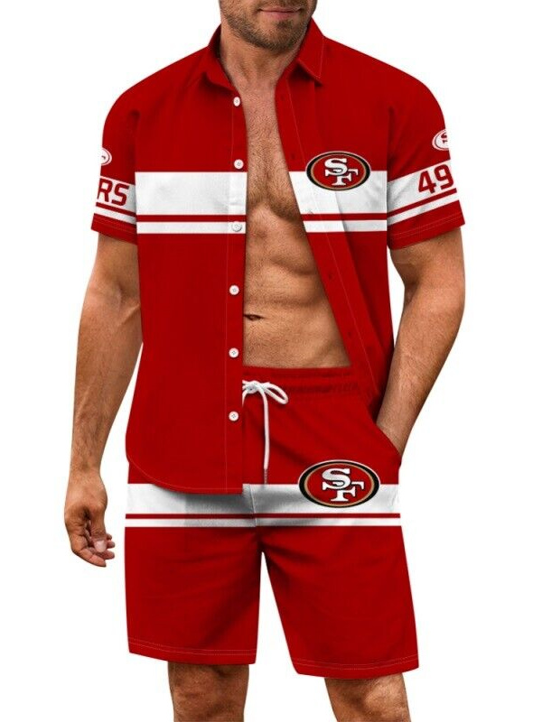 San Francisco 49ers Hawaiian Shirt and Shorts