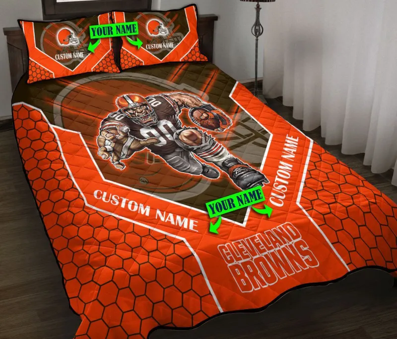 Cleveland Browns Personalized Quilt Set