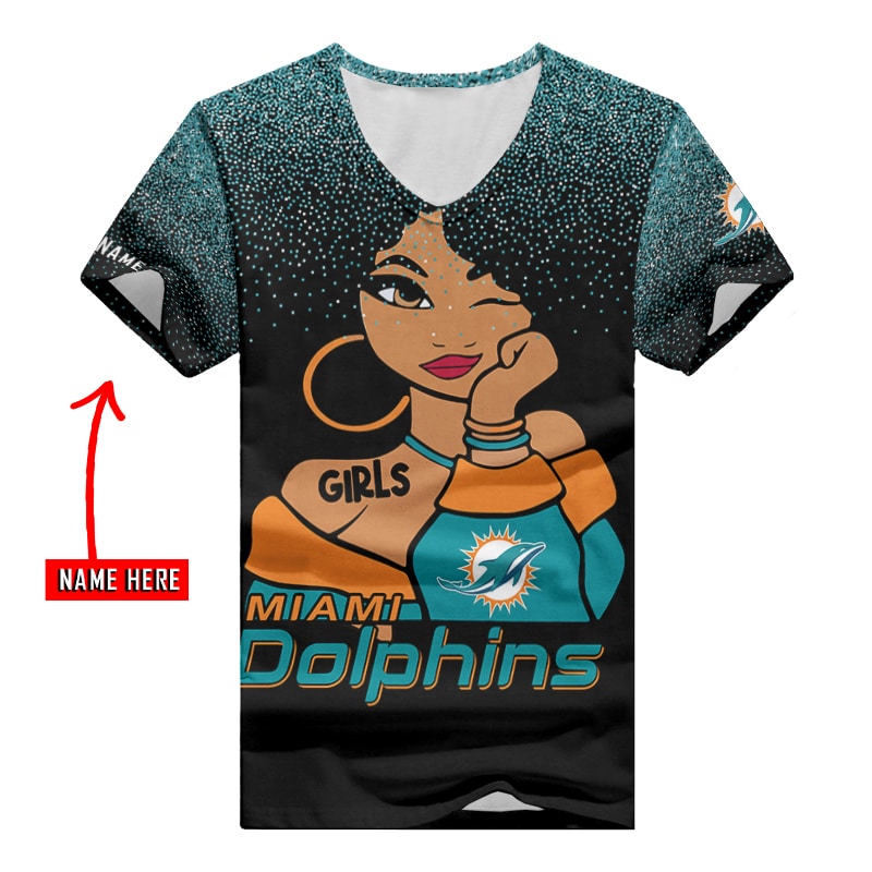 Personalized Dolphins V-neck T-shirt