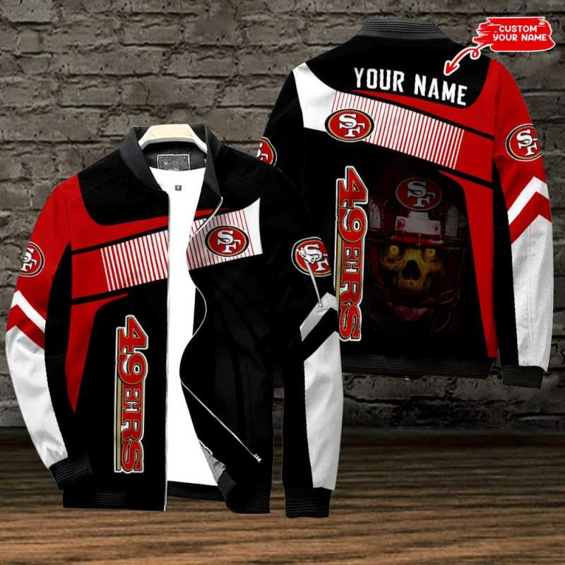 San Francisco 49ers Personalized Bomber Jacket Front