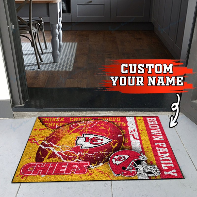 Kansas City Chiefs Personalized Doormat