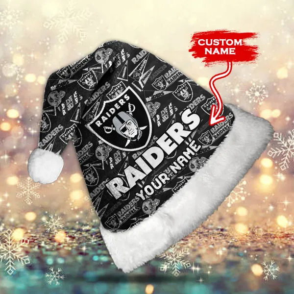 Las Vegas Raiders Personalized Christmas Hat