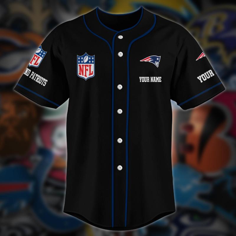 New England Patriots Baseball Shirt Front