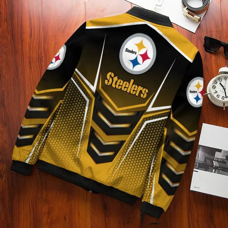 Pittsburgh Steelers Bomber Jacket - Back View