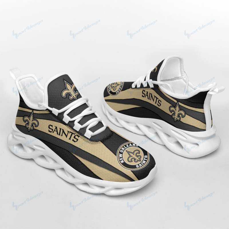 New Orleans Saints Yezy Running Sneakers Side View