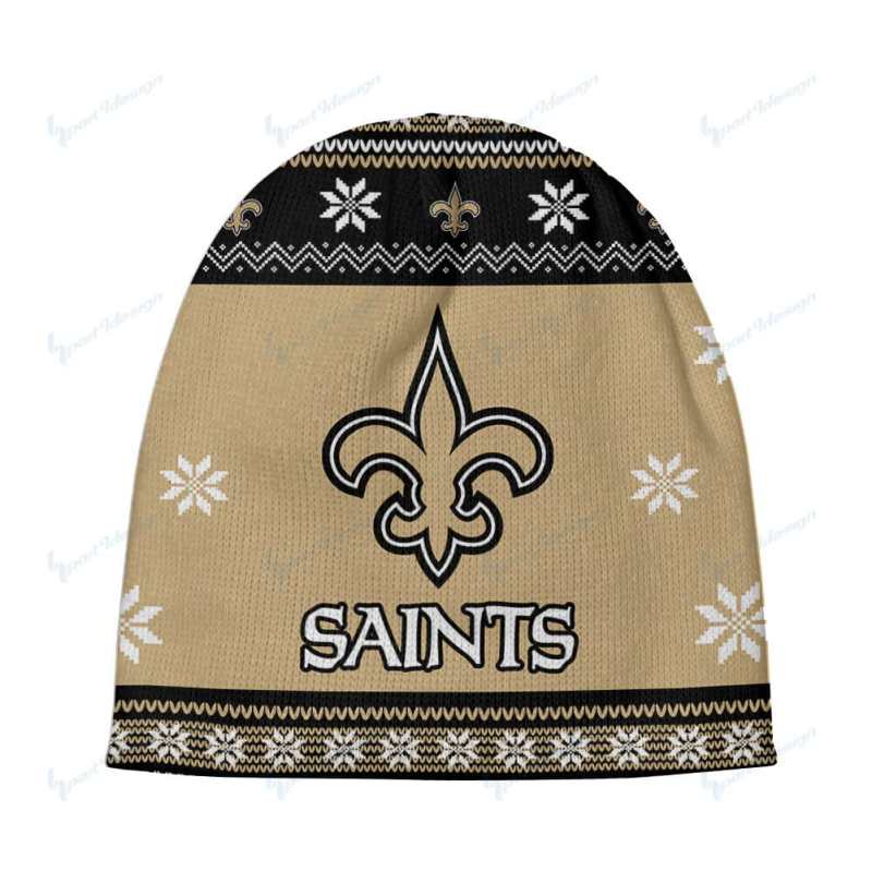 New Orleans Saints Wool Beanie Side View