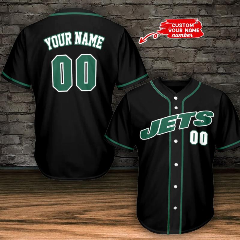 New York Jets Personalized Baseball Jersey