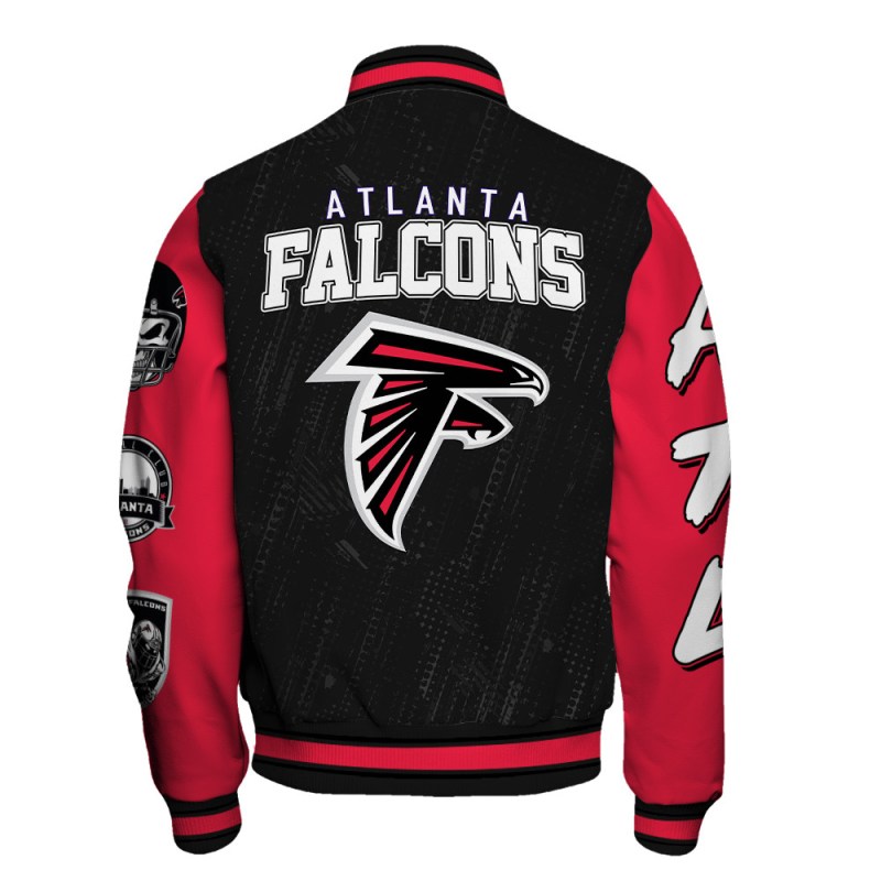 Atlanta Falcons Varsity Jacket Back View