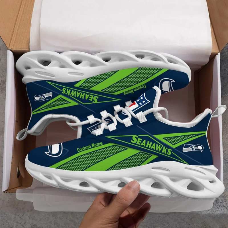 Seattle Seahawks Personalized Yezy Running Sneakers