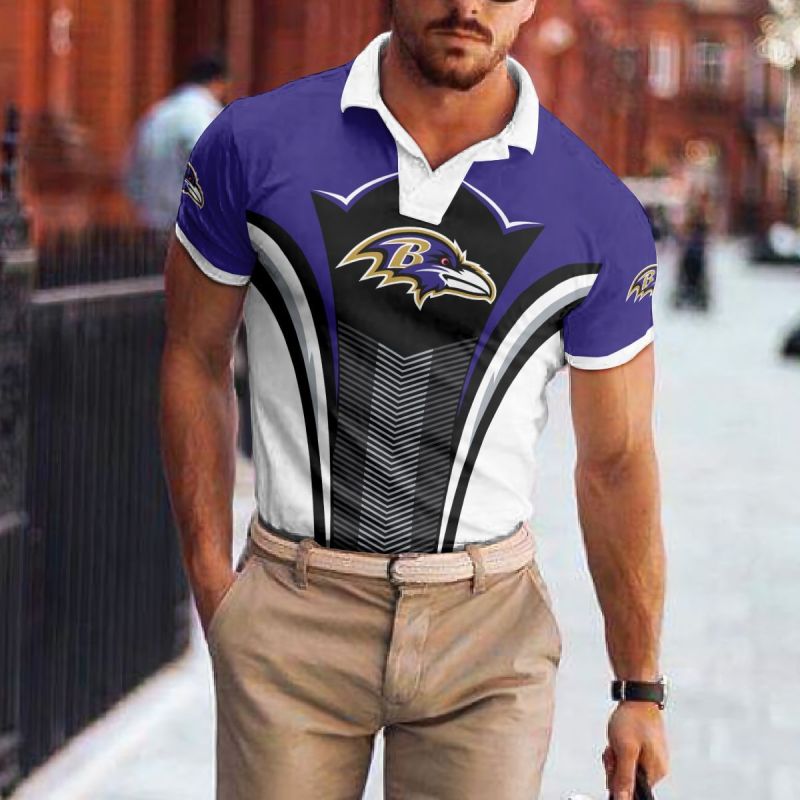 Baltimore Ravens Polo T-shirt Back View