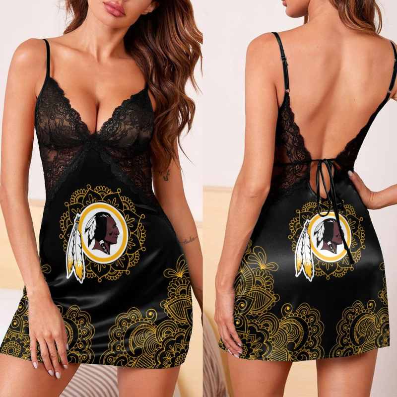 Washington Redskins Lace Back Strap Slip Dress Detail
