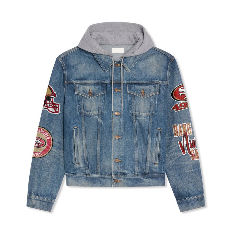 San Francisco 49ers denim jacket details