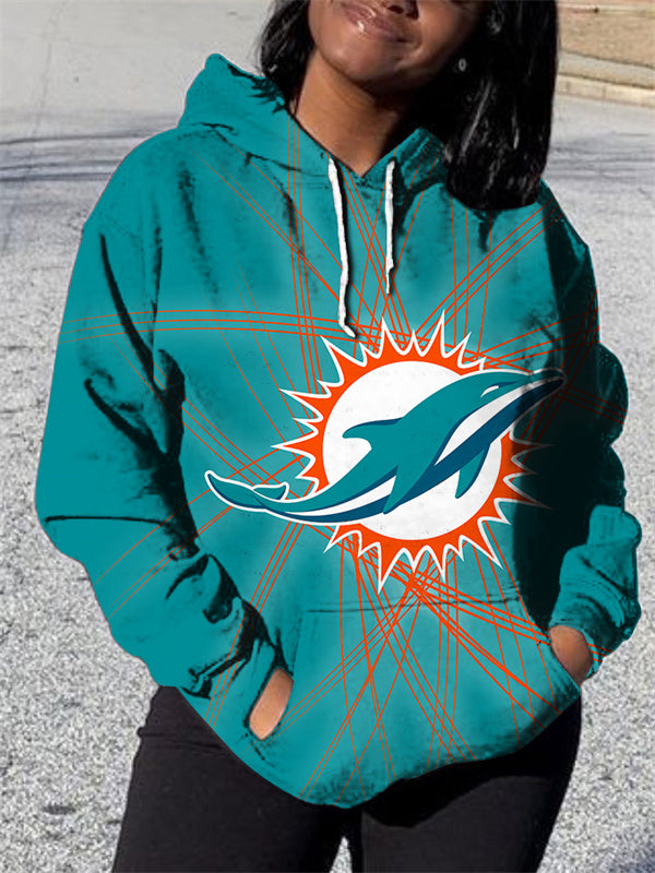 Miami Dolphins 3D Printed Pocket Pullover Hoodie
