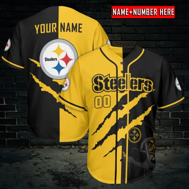 Pittsburgh Steelers Personalized Baseball Jersey