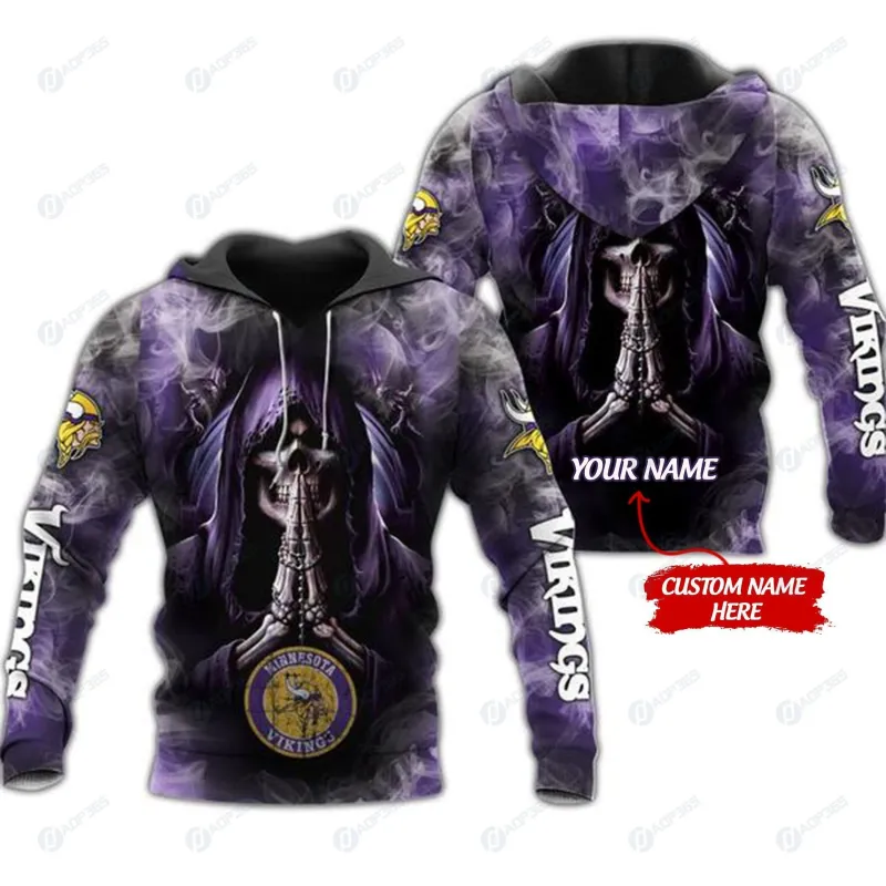 Minnesota Vikings Personalized Sweater Detailed View