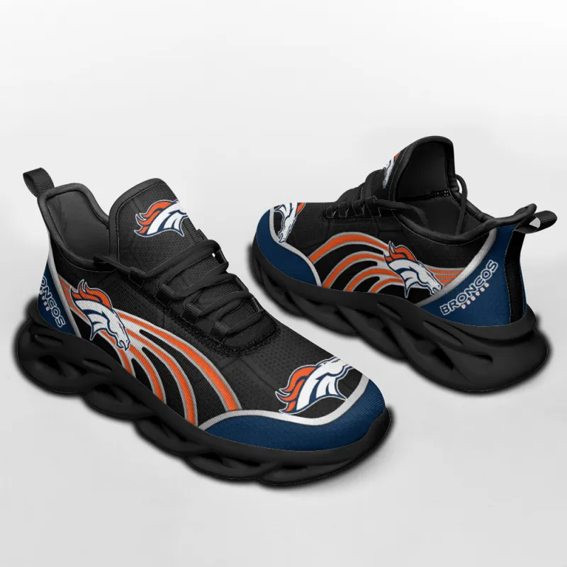 Denver Broncos Yezy Running Sneakers Back View