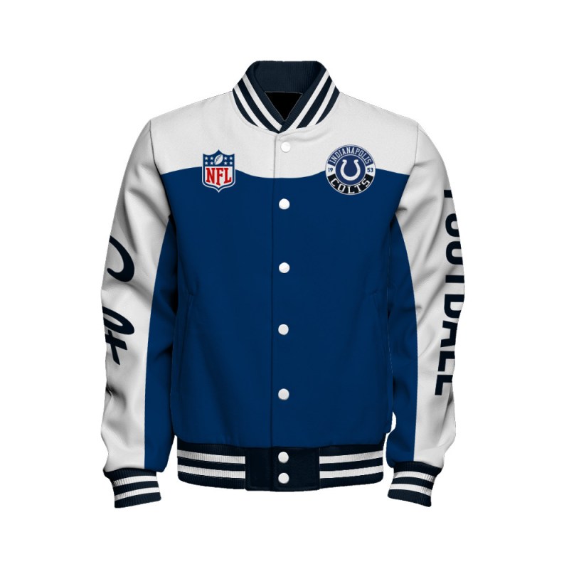 Indianapolis Colts Varsity Jacket Back