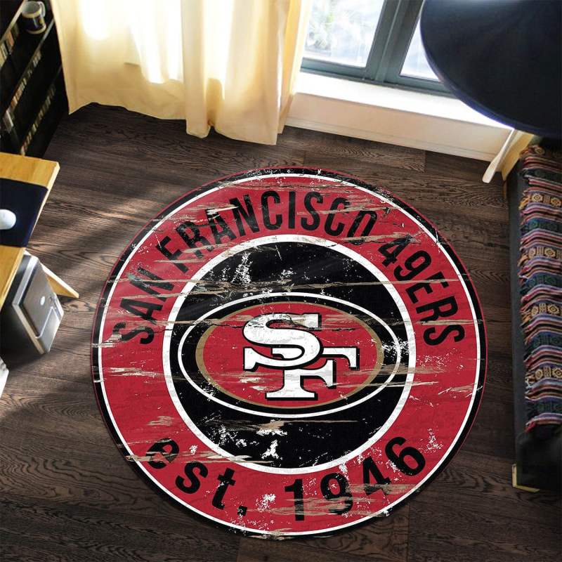 San Francisco 49ers Round Rug View