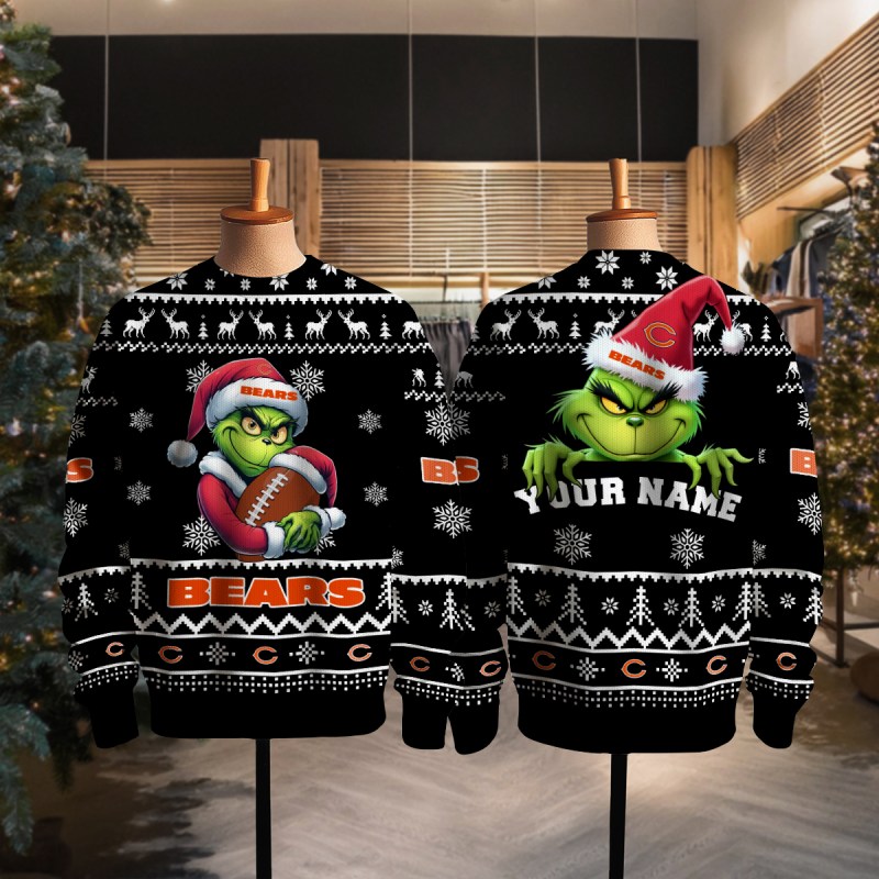 Chicago Bears Ugly Christmas Sweater Full View