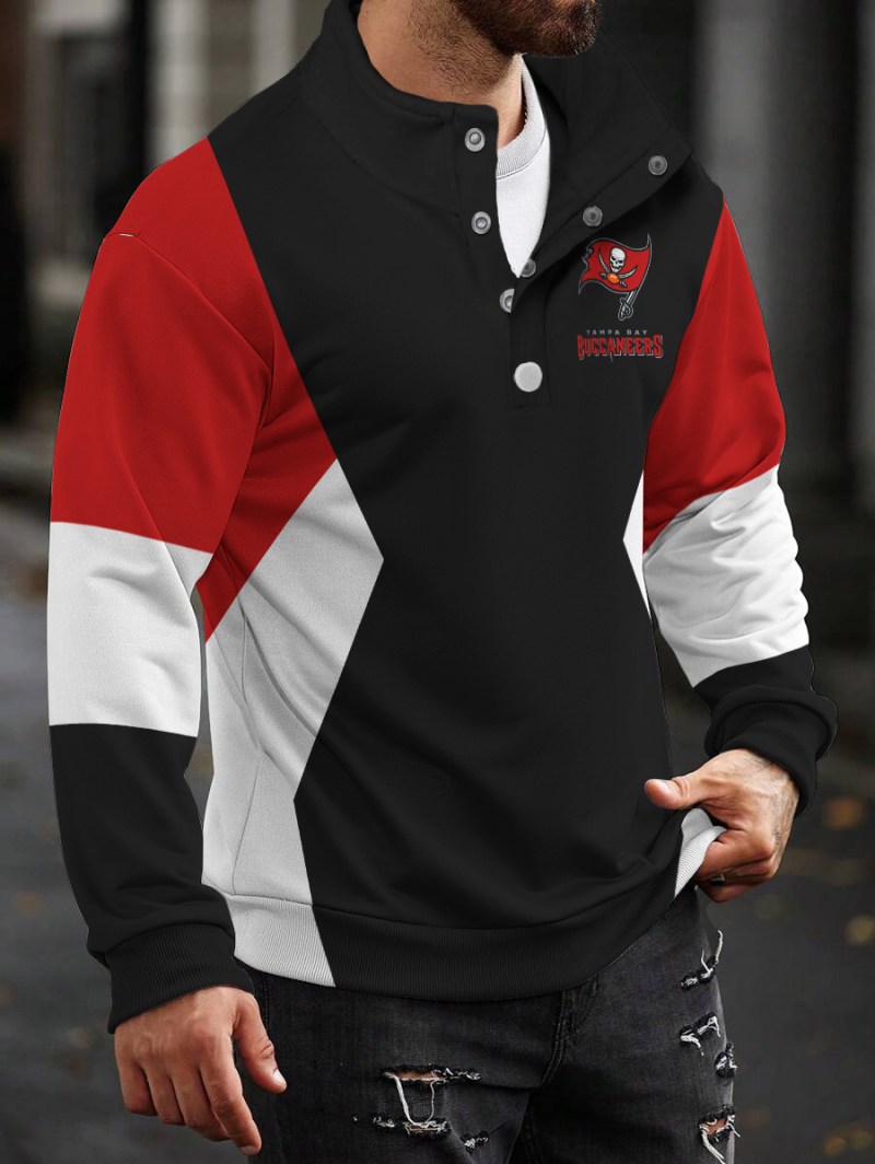 Tampa Bay Buccaneers Casual Colorful Stand Collar Sweatshirt