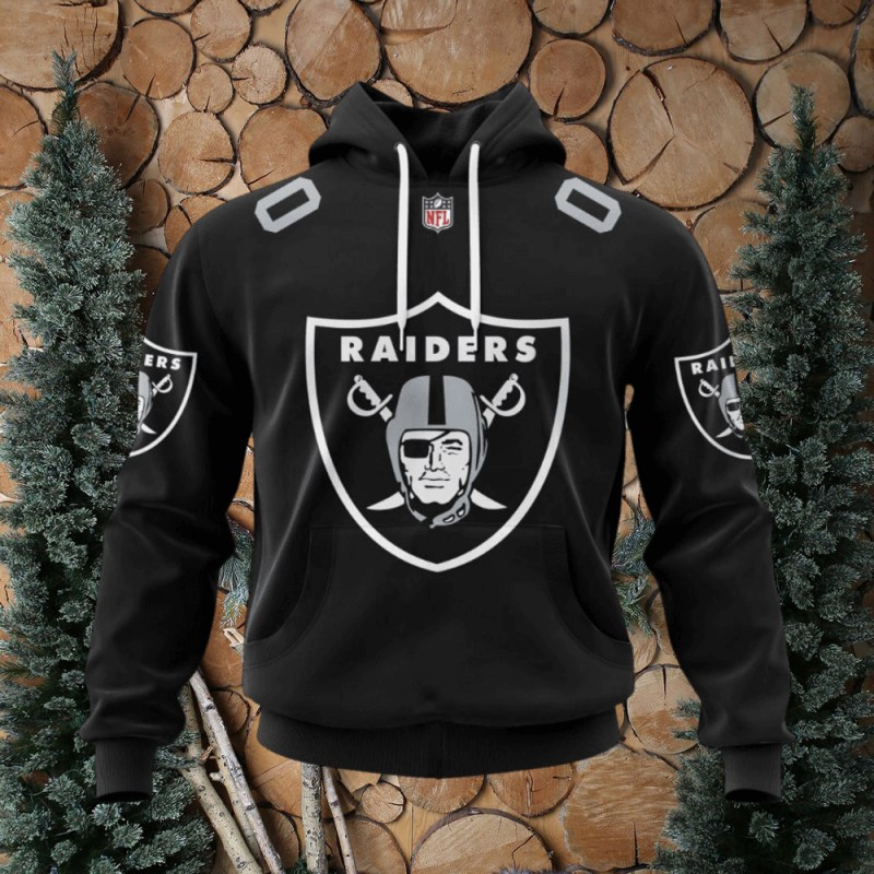 Las Vegas Raiders Personalized Hoodie Back View