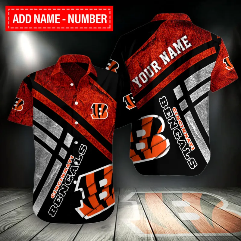 Cincinnati Bengals Personalized Button Shirt Sizing Chart