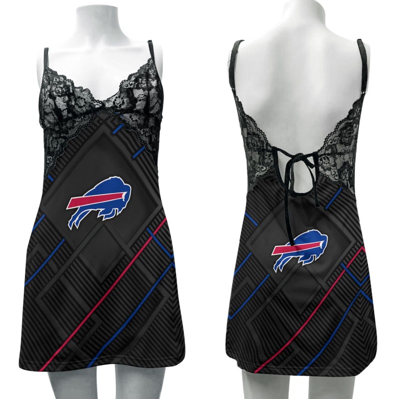 Buffalo Bills Lace Back Strap Slip Dress