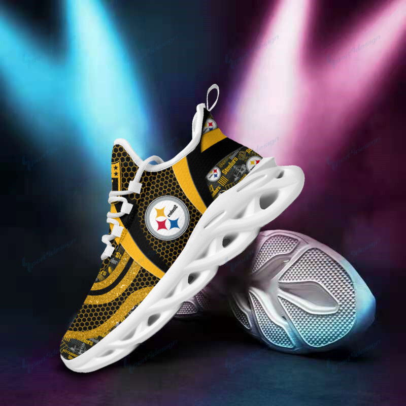 Pittsburgh Steelers Yezy Running Sneakers Top View