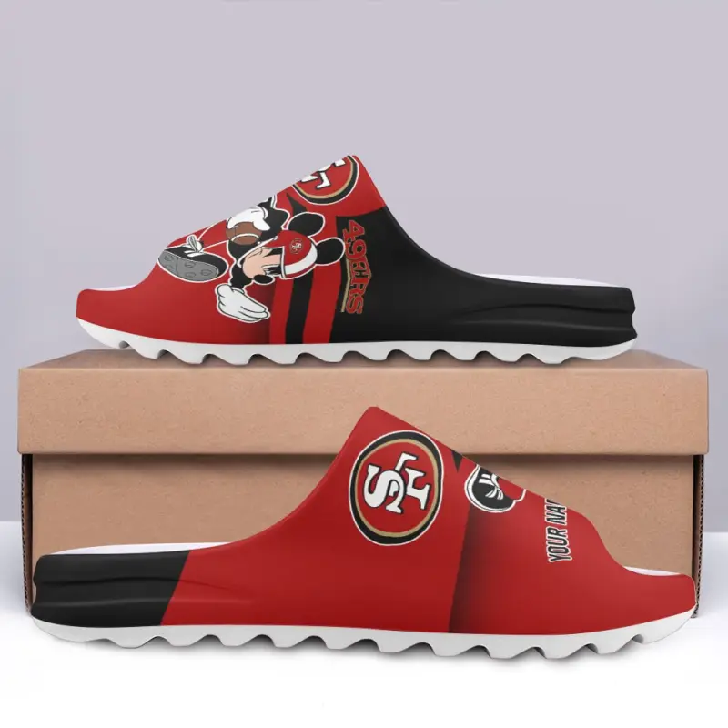 Personalized Yeezy Slippers San Francisco 49ers