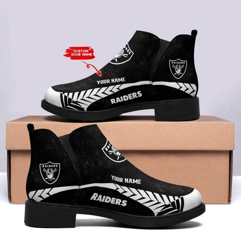 Las Vegas Raiders Personalized Comfort & Fashion Short Boots