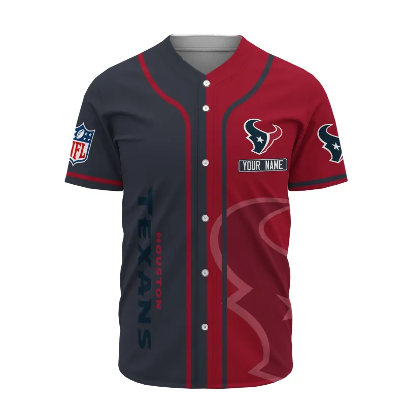 Houston Texans Personalized Baseball Jersey