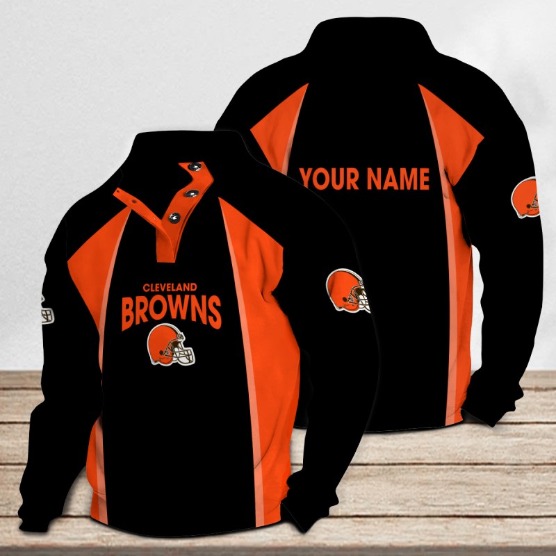 Cleveland Browns Casual Colorful Stand Collar Sweatshirt