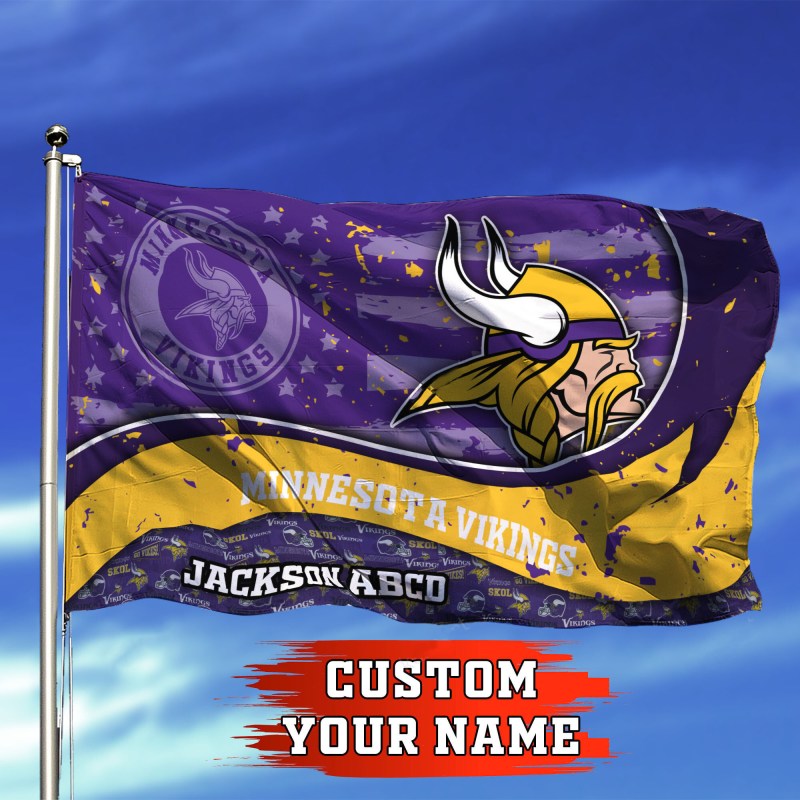 Personalized Minnesota Vikings Flag
