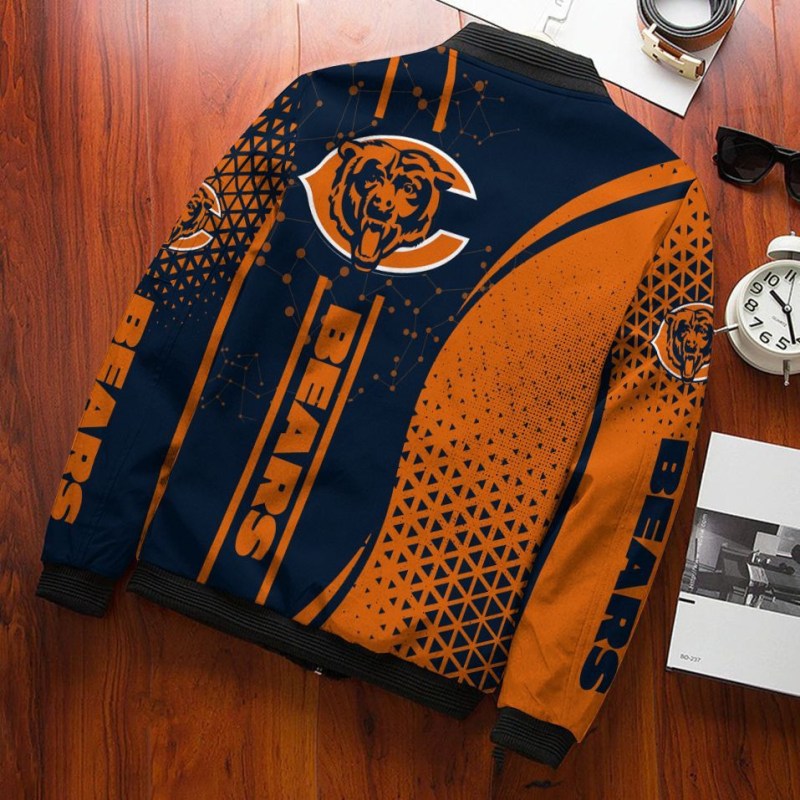 Chicago Bears Bomber Jacket - Back View