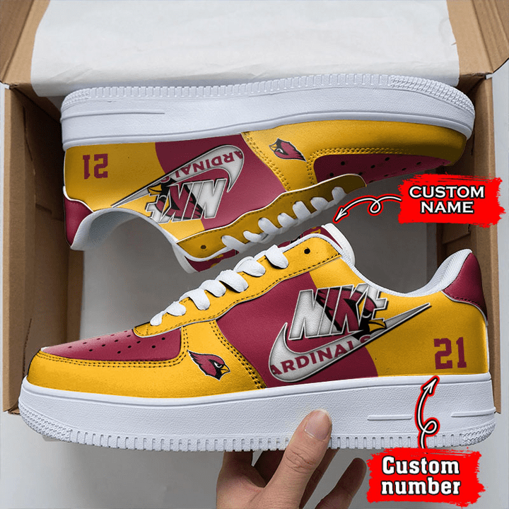 NFL Arizona Cardinals Custom Name Number Air Force 1 Sneaker
