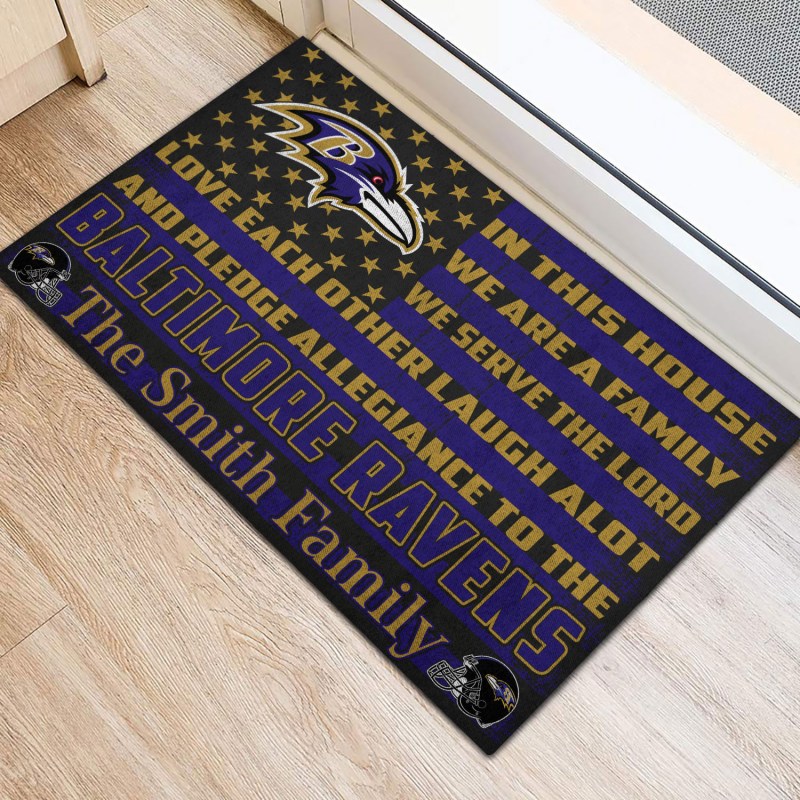 Baltimore Ravens Personalized Doormat Design