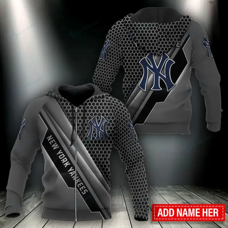 New York Yankees Personalized Hoodie - Back View