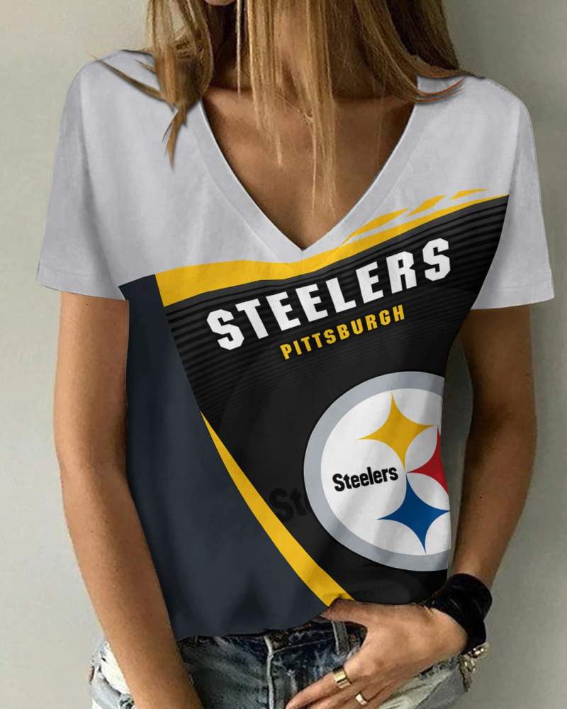 Pittsburgh Steelers V-neck T-shirt