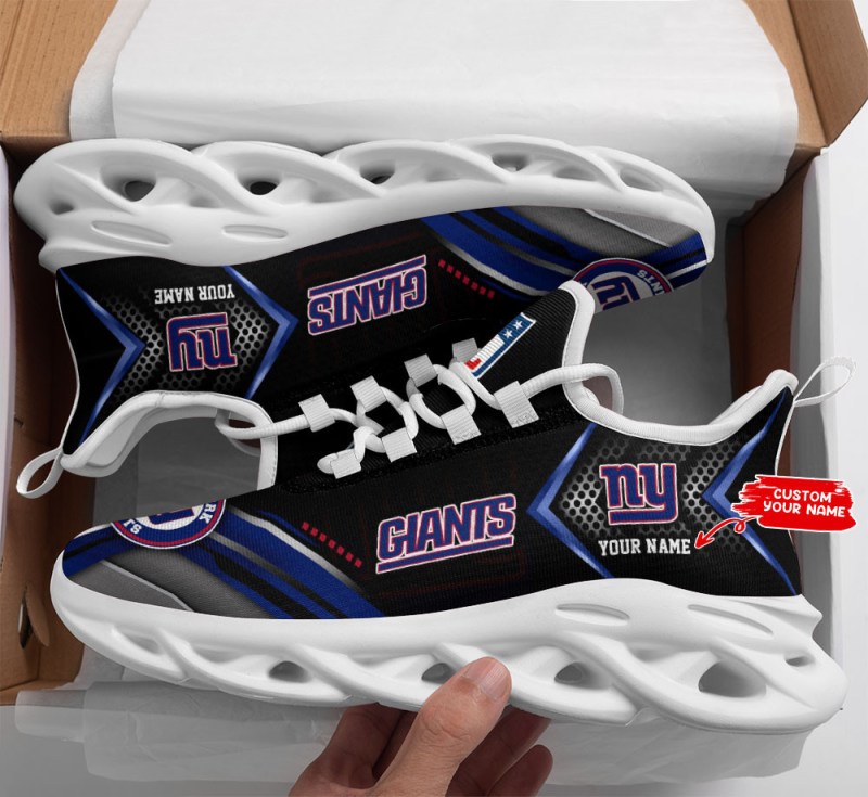 New York Giants Personalized Yezy Running Sneakers
