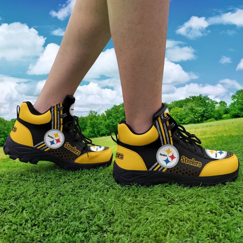 Pittsburgh Steelers Hiking Shoes Side View
