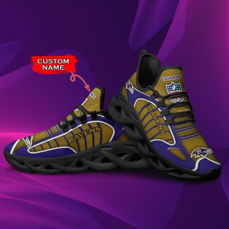 Baltimore Ravens Personalized Yezy Running Sneakers 5